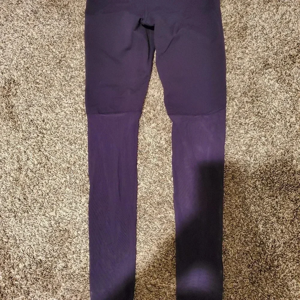 Alo Yoga Blue Mesh Panel Leggings XS